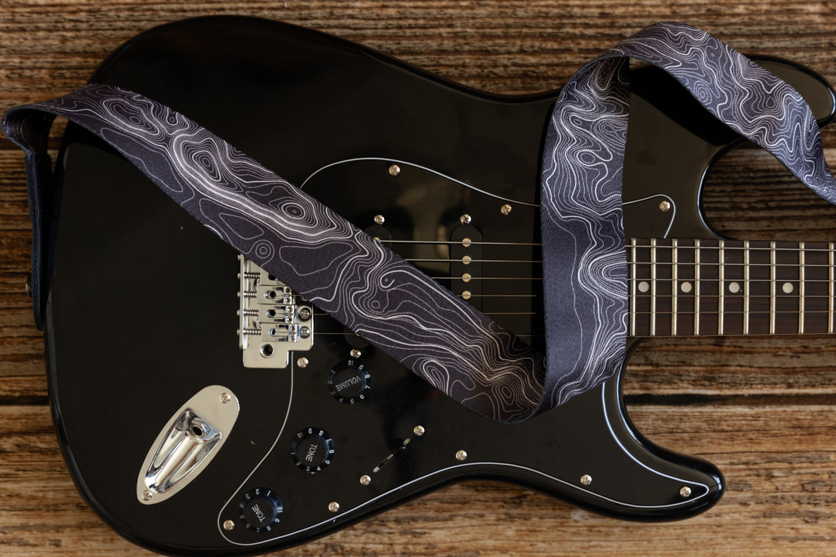 Topographic Map Guitar Strap