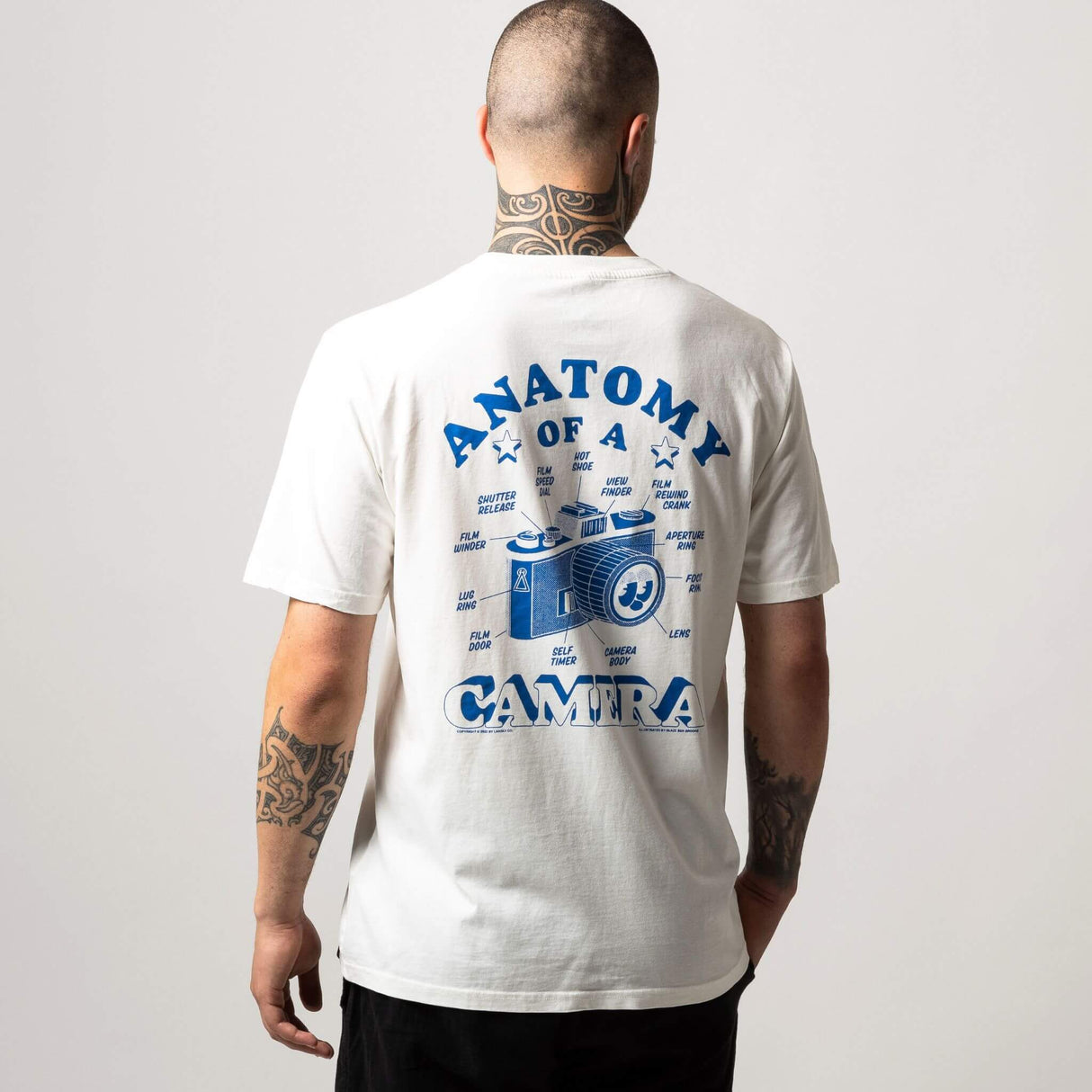 Anatomy Of A Camera T-Shirt Vintage White