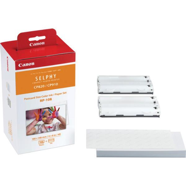 Canon RP-108 High-Capacity Color Ink/Paper Set for SELPHY CP1300 / CP1500