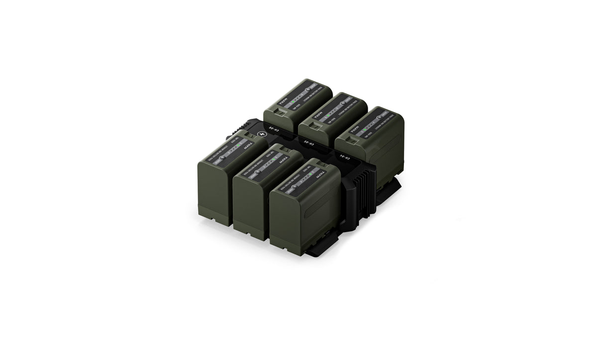 Tilta Foldable Charging Station for L-Series/NP-F Battery Kit (6 Batteries, US) - Black