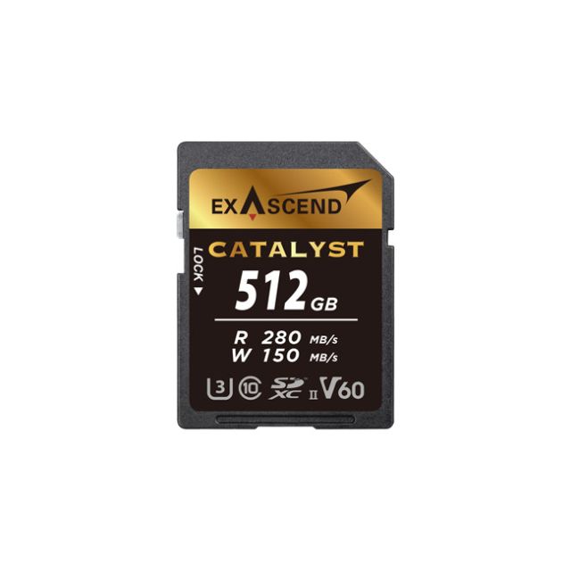 Exascend Catalyst SDXC, UHS-II, V60 512GB Memory Card