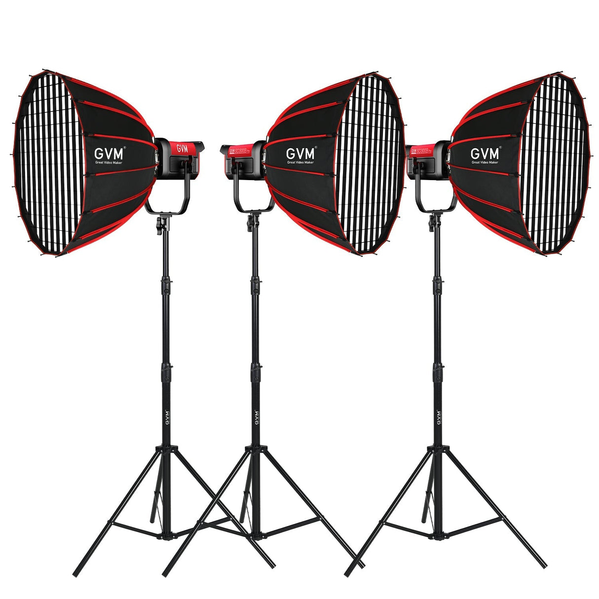 GVM PRO-SD300B 300W Bi-Color Monolight With Softbox 3 kits