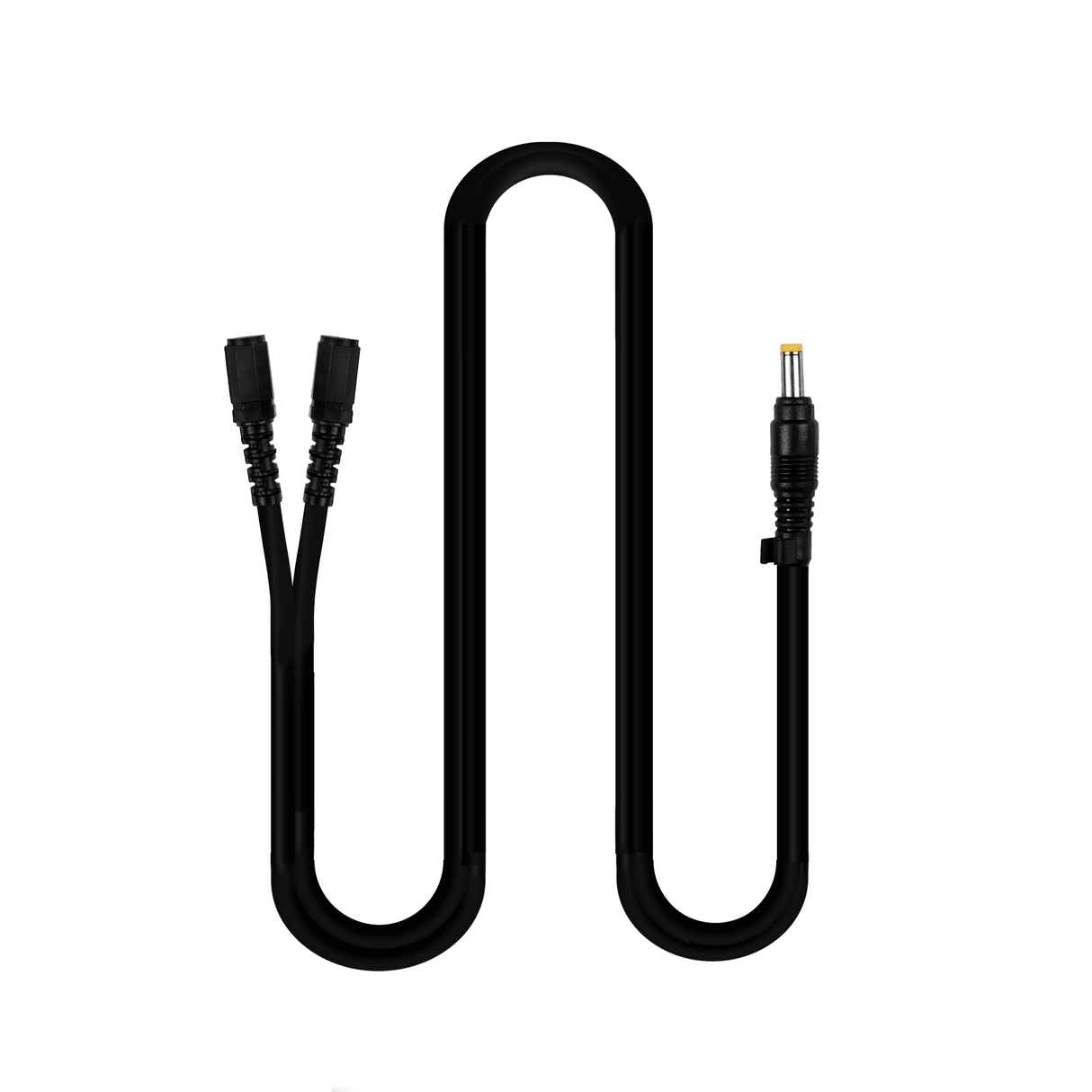 Indipro 2.5mm Male Power Cable to Dual 2.5mm Female Connectors (10", Non-Regulated)