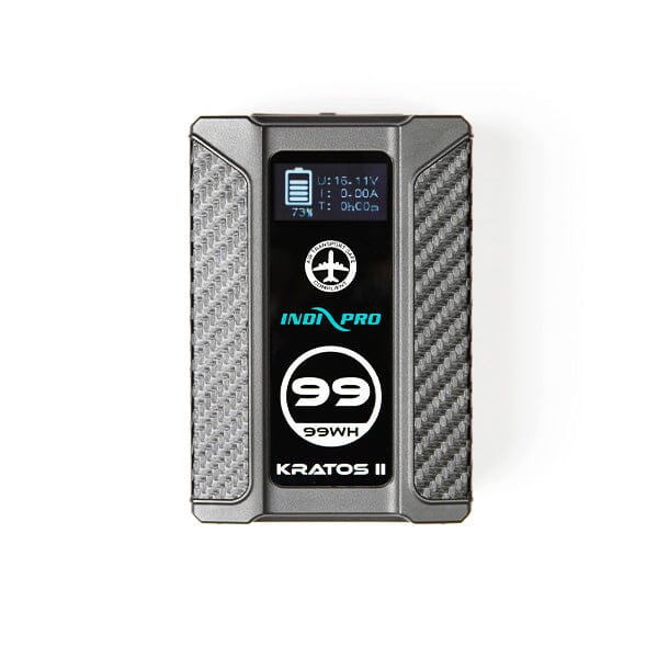 Indipro 2x Kratos 99Wh V-Mount Li-Ion Batteries and Dual V-Mount Battery Charger Kit