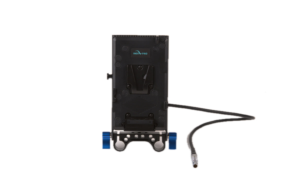 Indipro V-Mount Battery Adapter Plate for Blackmagic PYXIS Camera w/ 15mm Rod System (16")