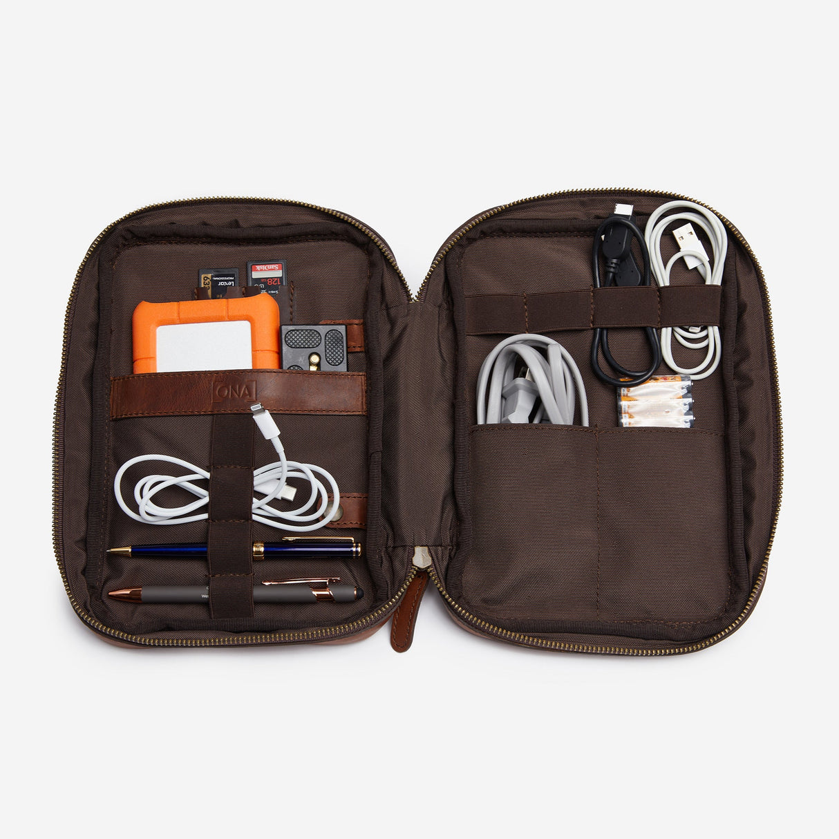 ONA Leather Tech Kit - Antique Cognac