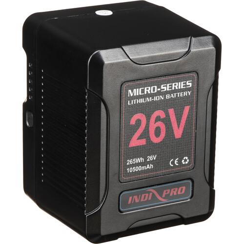 Indipro Micro-Series 26V 260Wh Lithium-Ion Battery (V-Mount) & D-Tap Charger Kit