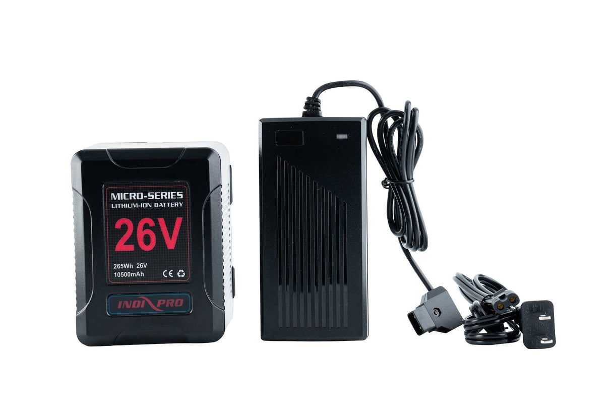 Micro-Series 26V 260Wh Lithium-Ion Battery (V-Mount) & D-Tap Charger Kit