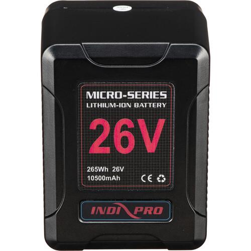 Indipro Micro-Series 26V 260Wh Lithium-Ion Battery (V-Mount) & D-Tap Charger Kit