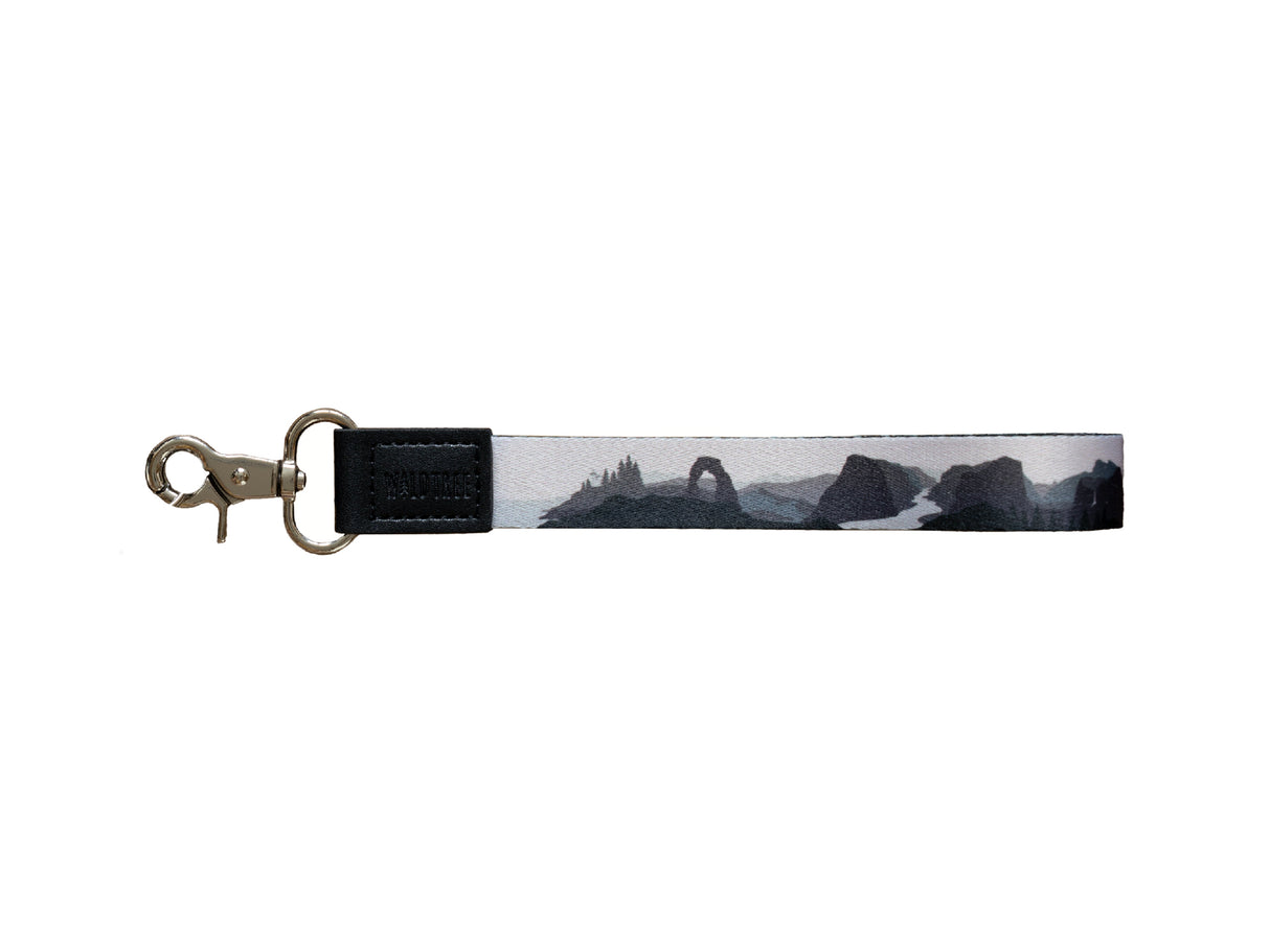Parks in Black and White Wristlet Keychain