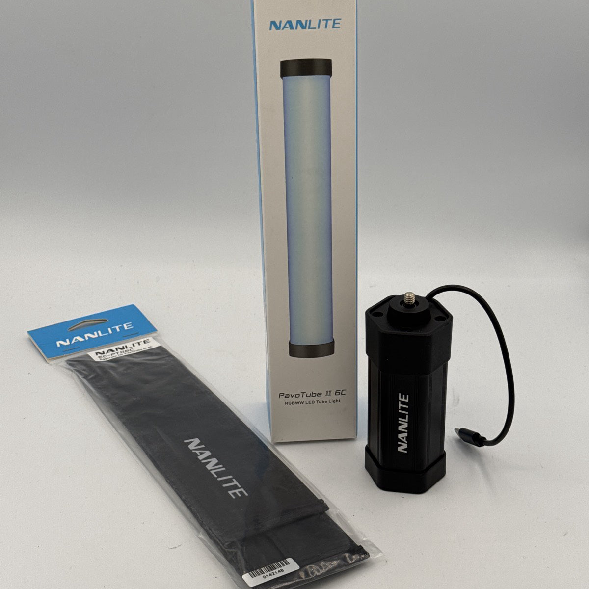 Used Nanlite PavoTube II 6C with Eggcrate and Battery Grip