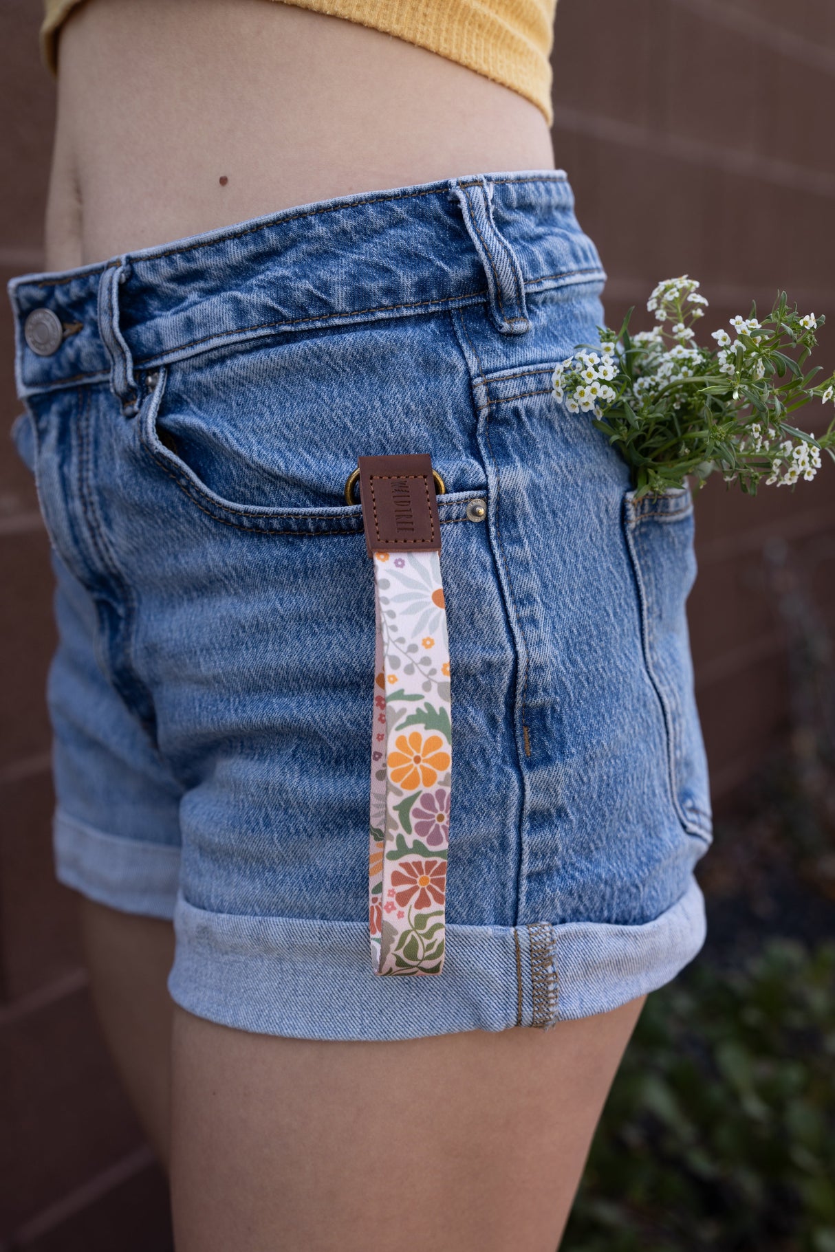 Sunset Floral Wristlet Keychain