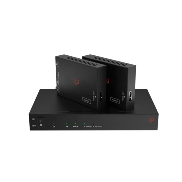 VigilLink 1x2 HDMI 2.0 Distribution Amplifier with Integrated HDBaseT Extender (150m)
