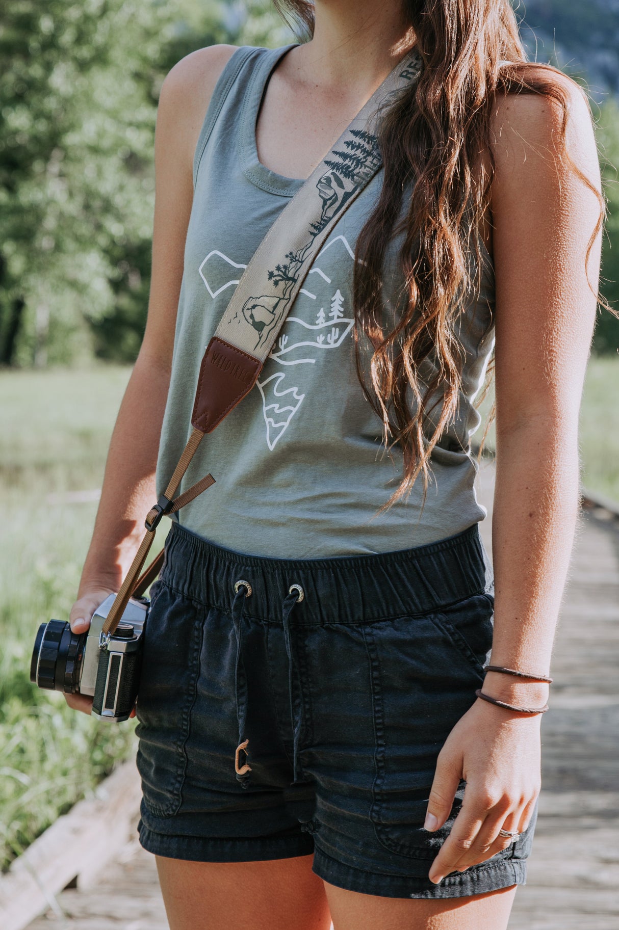 National Park Inspired Camera Strap Brown