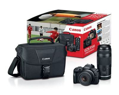 Canon EOS R100 Double Zoom Lens Kit - Image 1