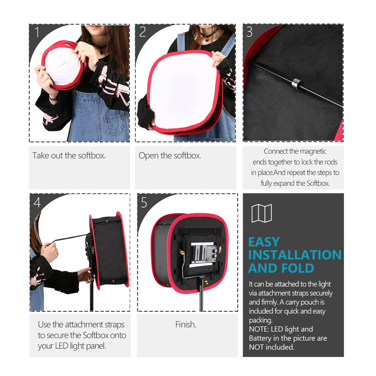 NEEWER Collapsible Softbox For NEEWER 480/660/530 Panel light