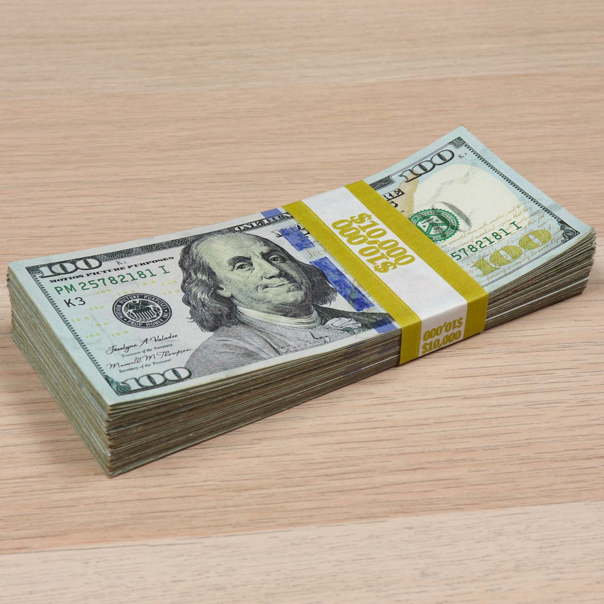 $10,000 ✔️RealAged™ Full Print New Series Prop Money Stack