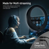 NEEWER RP18H 19 Inch LED Ring Light With 3 Phone Holders
