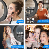 NEEWER RP18H 19 Inch LED Ring Light With 3 Phone Holders