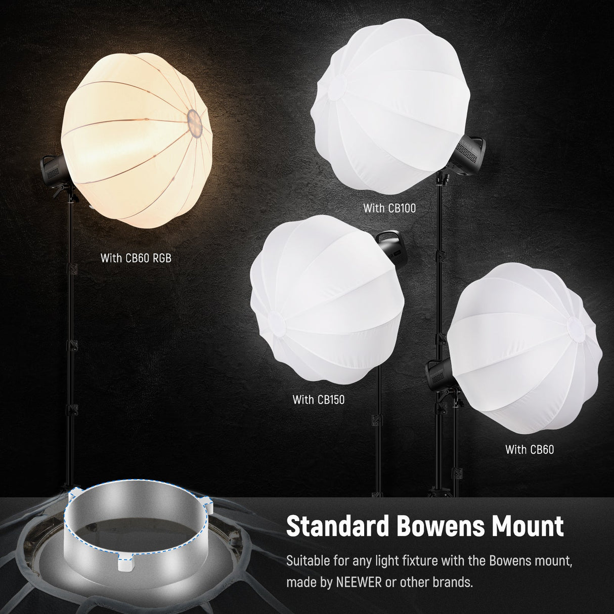 NEEWER NS65L Lantern Softbox One Step Quick Release