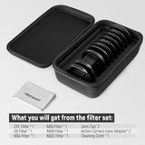 NEEWER 58mm Lens Filter Kit For GoPro Hero 8/7/6/5