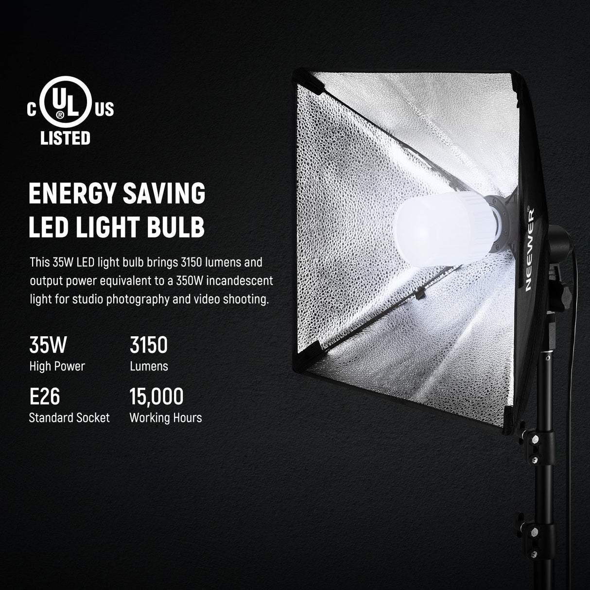 NEEWER SF40 16x16in/40x40cm Softbox Lighting Kit