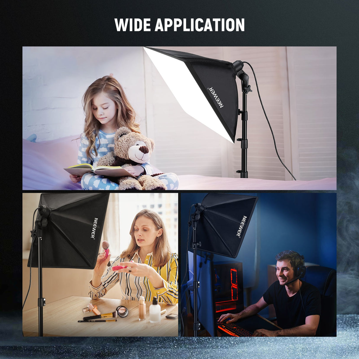 NEEWER SF40 16x16in/40x40cm Softbox Lighting Kit