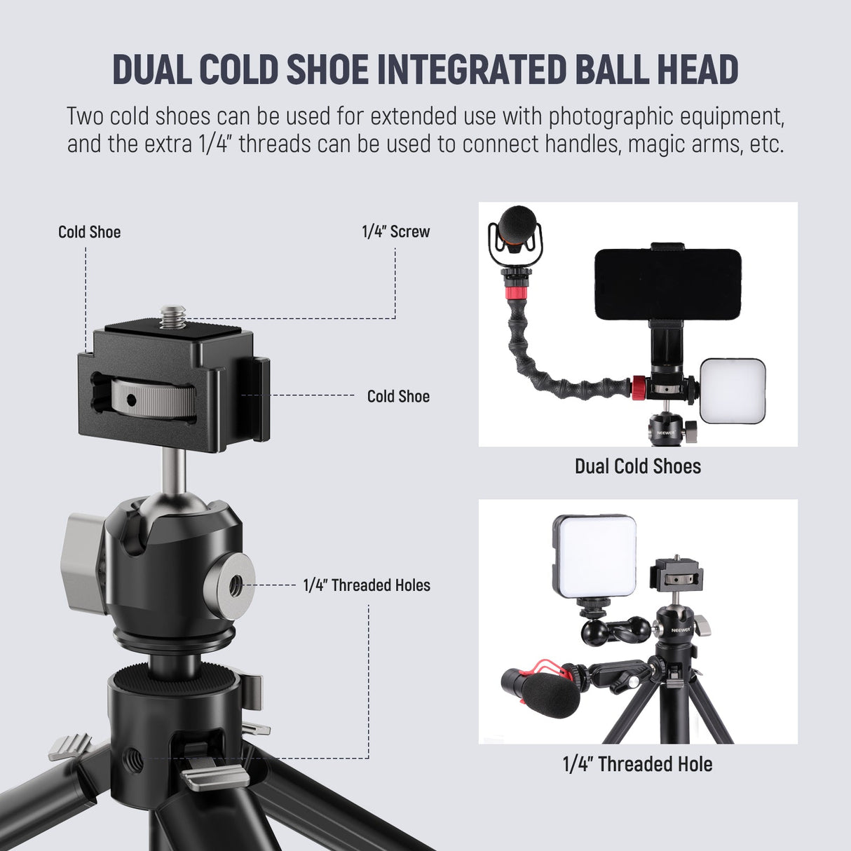 NEEWER TP32 Metal Desktop Mini Tripod