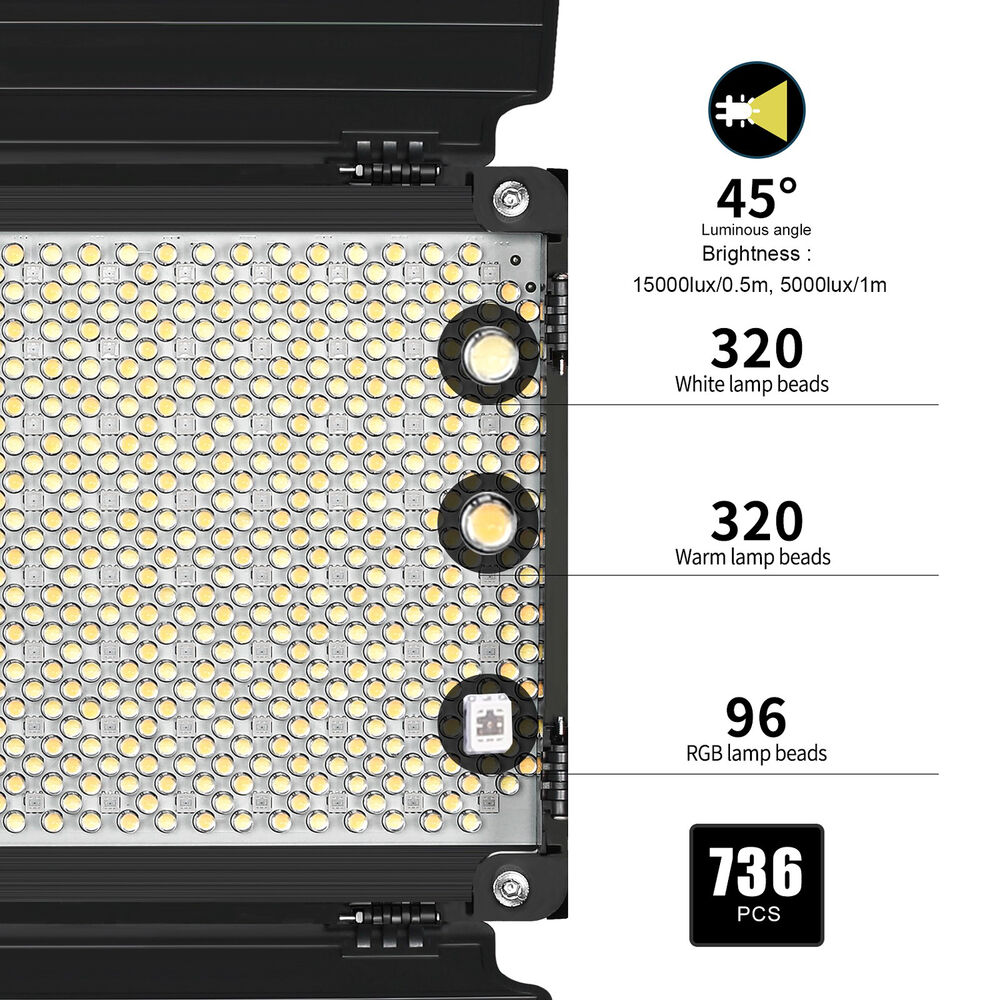 GVM 1000D RGB LED Bi-Color Studio Video Light