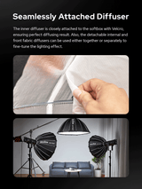 Godox QR-P60T parabolic softbox with diffusers