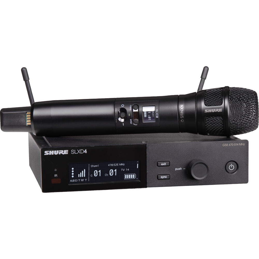 Shure SLXD24/N8S Digital Wireless Handheld Microphone System with Nexadyne 8/S Supercardioid Capsule (J52: 558 to 602 + 614 to 616 MHz)