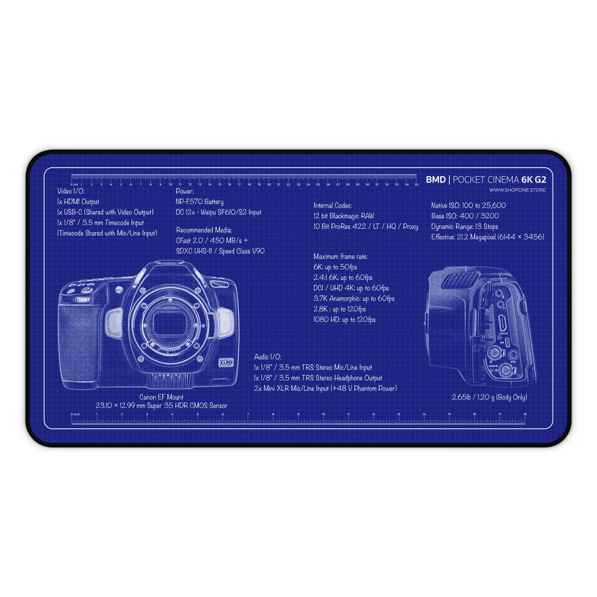 Pocket Cinema 6K G2 | Blueprint Camera Mat