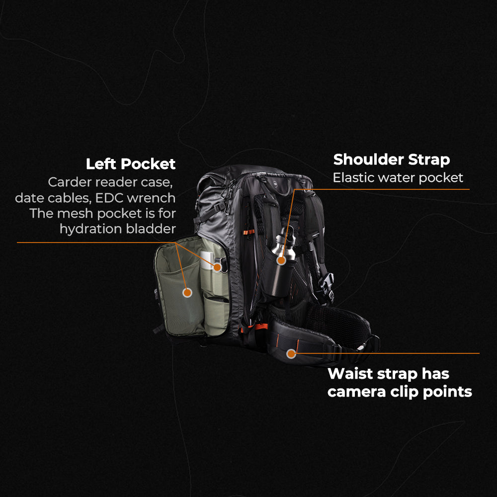 PGYTECH OnePro Flex Backpack 50L(Space Black) + Camera Insert L