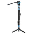 P-424FL/FS 4 Sections Carbon Fiber Monopod+ VA-5X Fluid Head 3