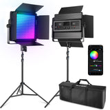 NEEWER 2 Pack RGB1200 LED Video Light