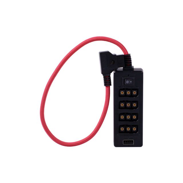 Blackhawk D-TAP to 4 Port HUB with 1/4in-20 Thread (RED)