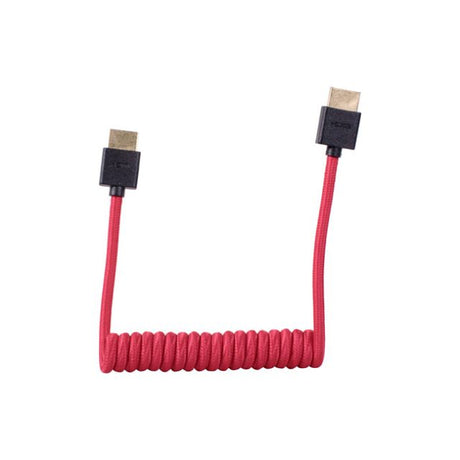 Blackhawk Full HDMI Cable (Coiled, 12-24", RED)