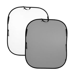 ProMaster Solid Pop-Up Background 6'x7' - White / Grey 2 - sided - Image 1