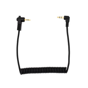ProMaster Audio Cable 2.5mm TRS male right angle - 3.5mm TRS male right angle - coiled - Image 1
