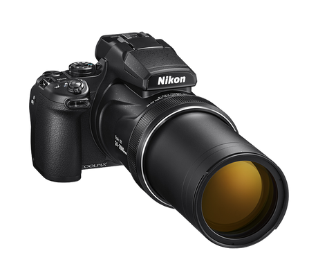 Nikon COOLPIX P1100 with 125x zoom lens fully extended to 3000mm equivalent