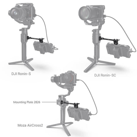 SmallRig Adjustable Monitor Support for DJI RS / SC, Zhiyun CRANE 3 / 3S / WEEBILL-S / WEEBILL-LAB and Moza AirCross2 2889