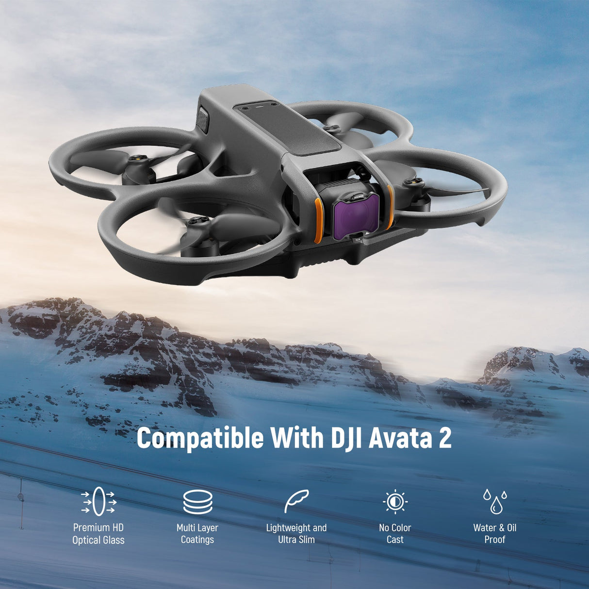 NEEWER FL-A29 6 Pack Snap On ND&UV&CPL Filter Set For DJI Avata 2