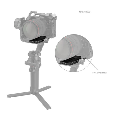 SmallRig Quick Release Plate for DJI RS 2 / RSC 2 / Ronin-S / RS 3 / RS 3 Pro / RS 4 / RS 4 Pro / RS 5 with Manfrotto-to-Arca Type Mount Plate 3061