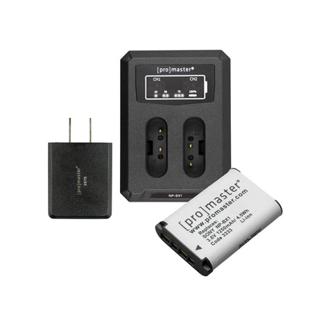ProMaster Battery & Charger Kit for Sony NP-BX1 - Image 1