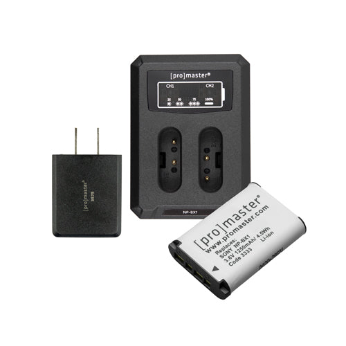 ProMaster Battery & Charger Kit for Sony NP-BX1 - Image 1