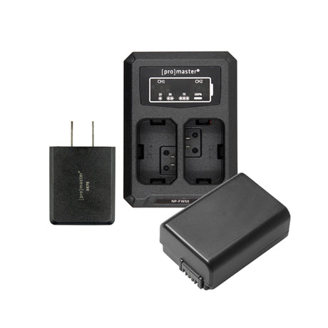 ProMaster Battery & Charger Kit for Sony NP-FW50 - Image 1