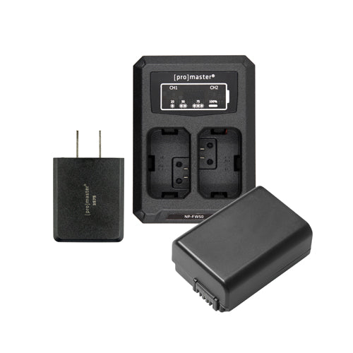 ProMaster Battery & Charger Kit for Sony NP-FW50 - Image 1