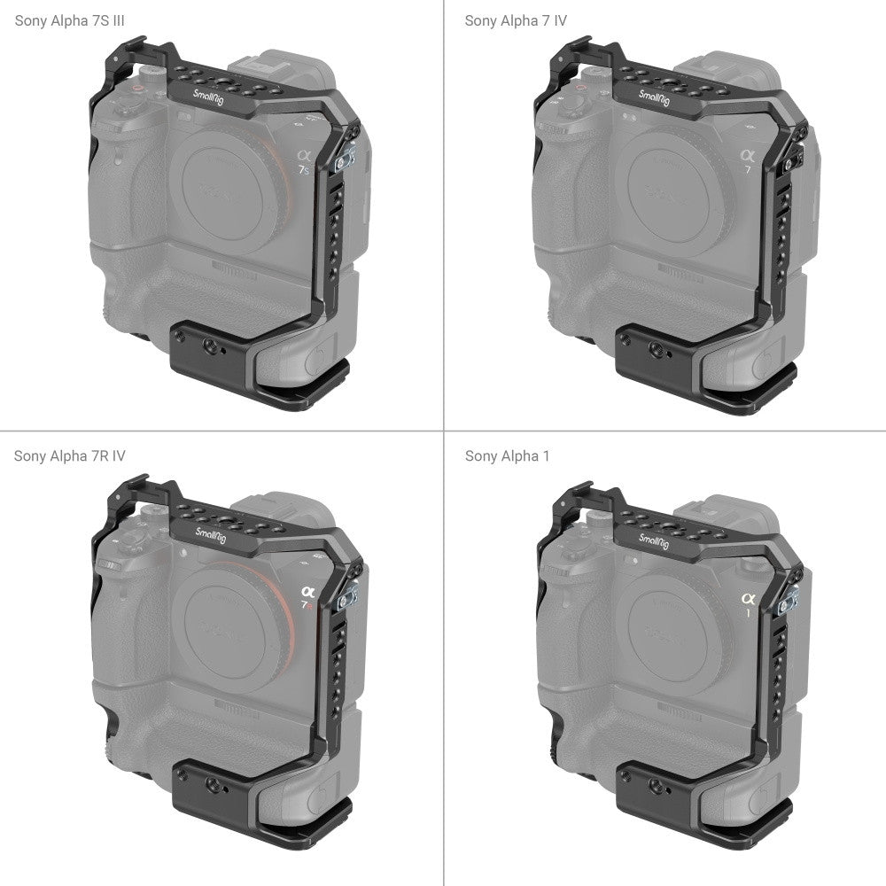 SmallRig Cage for Sony Alpha 7R V / Alpha 7 IV / Alpha 7S III / Alpha 7R IV / Alpha 1 with VG-C4EM Battery Grip 3594