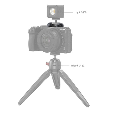 SmallRig Furry Windscreen with Cold Shoe Adapter for Nikon Z 30/ZR 3859