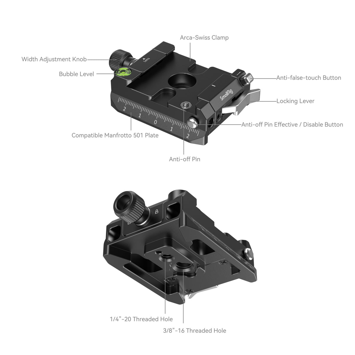 SmallRig Arca-Swiss / Manfrotto Compatible Mount Plate Kit